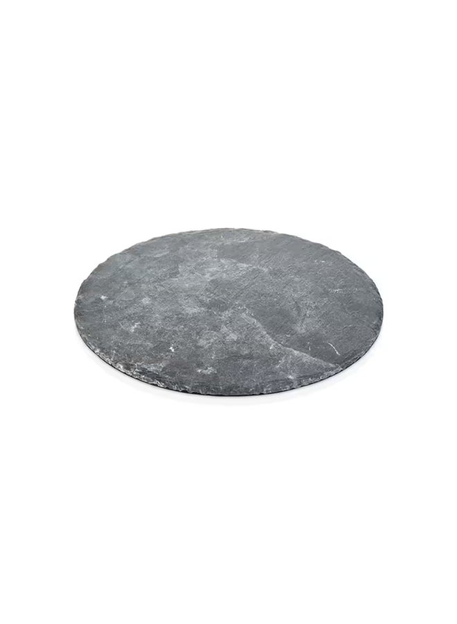 Slate Effect Round Serving Board Dark Grey 35 cm 47035.CAL